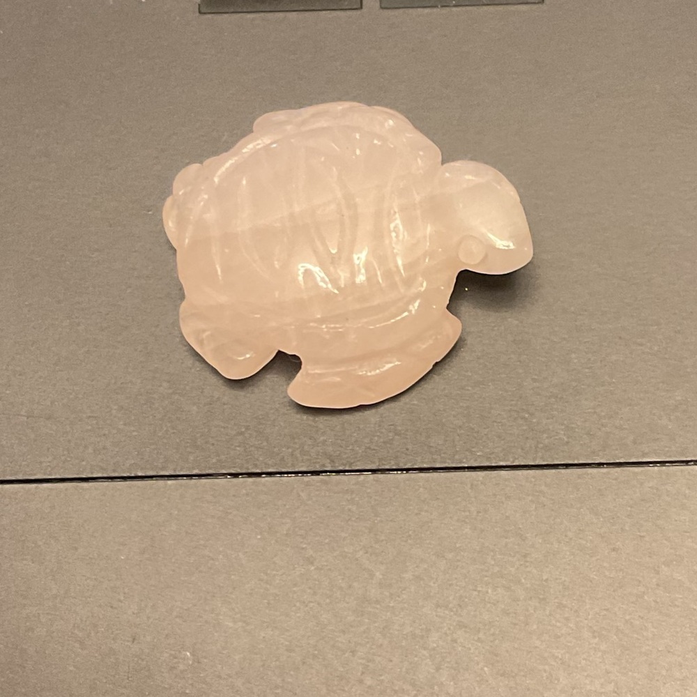 Rose Quartz Carved Turtle